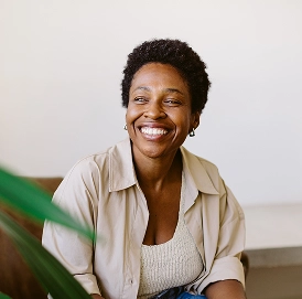 woman smiling